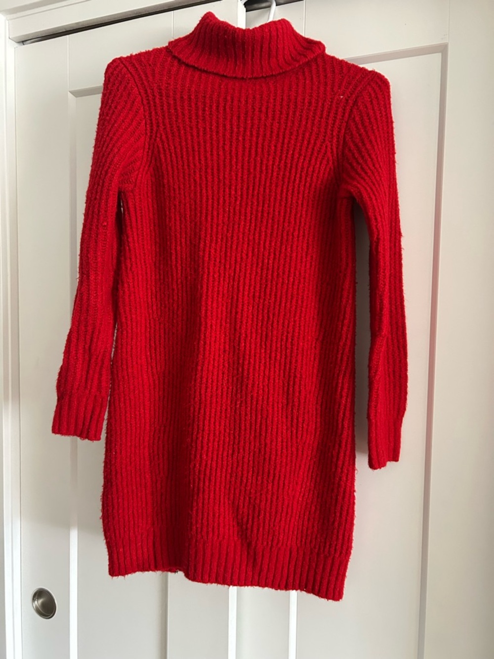 Dynamite Bright Red Ribbed Knit Sweater Dress